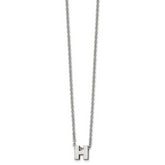 Stainless Steel Polished Letter H 18in w/2in ext Necklace