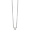 Letter V Necklace in Stainless Steel with Extender, 18 Inch - Sophia Jewelers