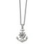 Chisel Stainless Steel Antiqued and Polished Anchor Pendant on a 24 inch Curb Chain Necklace
