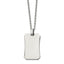 Chisel Stainless Steel Polished Dog Tag on a 22 inch Cable Chain Necklace