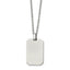 Chisel Stainless Steel Polished Rectangle Dog Tag on a 22 inch Cable Chain Necklace
