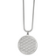 Stainless Steel Polished Flower Cut-out Large Circle 20 inch Necklace