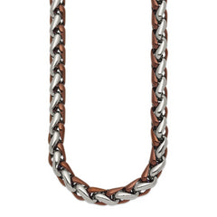 Chisel Stainless Steel Polished Brown IP-plated 24 inch Necklace