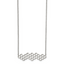 Chisel Stainless Steel Polished Honeycomb on a 17.75 inch Cable Chain with a 1.25 inch Extension Necklace