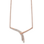 Chisel Stainless Steel Polished Rose IP-plated Preciosa Crystal Bar on a 17.75 inch Cable Chain with a 2 inch Extension Necklace