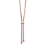 Chisel Stainless Steel Polished Rose IP-plated Adjustable up to 20.5 inch Box Chain Necklace