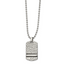 Chisel Hammered Dog Tag Necklace in Stainless Steel, Reversible, 22 Inch - Sophia Jewelers