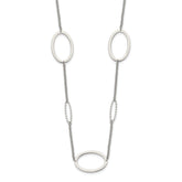 Chisel Stainless Steel Polished Fancy Oval Link 38 inch Necklace