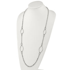 Chisel Stainless Steel Polished Fancy Link 36 inch Necklace