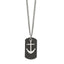 Laser Cut Anchor Necklace in Stainless Steel, Moveable, 22 Inch - Sophia Jewelers