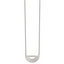 Stainless Steel Polished Half Circle 18in w/2in ext Necklace