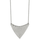 Stainless Steel Polished Fancy Dangle 17.75 inch Bib Necklace