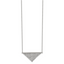 Stainless Steel Polished Preciosa Crystal Triangle 16in w/2in ext Necklace