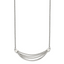 Chisel Stainless Steel Polished 3D Curved Bars on a 20 inch Cable Chain with a 2 inch Extension Necklace