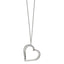 Chisel Crystal Heart Necklace in Stainless Steel, 18 Inch - Sophia Jewelers