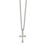 Chisel Rolo Chain Cross Necklace in Stainless Steel, 22 Inch - Sophia Jewelers