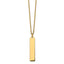 Bar Dangle Necklace in Yellow IP-Plated Stainless Steel, 16 Inch - Sophia Jewelers