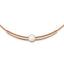 Bezel Choker in Rose IP-Plated Stainless Steel, 15 Inch - Sophia Jewelers