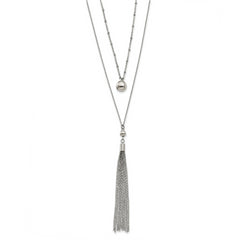 Chisel Stainless Steel Polished Two Strand 24 inch with 2 inch Extension Necklace