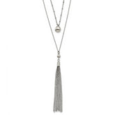 Chisel Stainless Steel Polished Two Strand 24 inch with 2 inch Extension Necklace