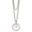 Chisel Two-Strand Circle and Disc Necklace in Stainless Steel, 16.5 Inch - Sophia Jewelers