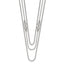 Chisel Stainless Steel Polished Infinity Sign 3-Strand 36 inch Curb Chain Necklace