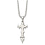 Cross Dagger Necklace in Stainless Steel, Brushed, 22 Inch - Sophia Jewelers