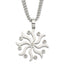 Stainless Steel Snowflake w/ CZs 22in Necklace