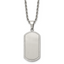 Chisel Stainless Steel Polished Laser Cut Edges Dog Tag on a 22 inch Rope Chain Necklace