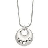 Stainless Steel Polished Circle Cut-out 24in Necklace
