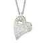 Stainless Steel Clear Crystal Heart Pendant Necklace