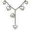 Chisel Hearts Necklace in Stainless Steel, 18 Inch - Sophia Jewelers