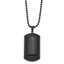 Chisel Dog Tag Necklace in Black IP-Plated Stainless Steel, 30 Inch - Sophia Jewelers