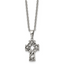 Chisel Stainless Steel Antiqued and Brushed Celtic Cross Pendant on an 18 inch Cable Chain Necklace