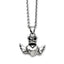 Stainless Steel Heart with Crown & Wings 20in w/ext Necklace