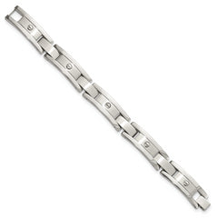 Sophia Jewelers Stainless Steel Men's Bracelet and Accessories Set Engravable Gift