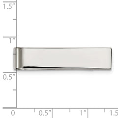 Chisel Stainless Steel Polished Tie Bar / Money Clip