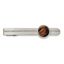 Chisel Men's Tiger's Eye Tie Bar in Stainless Steel, Brushed - Sophia Jewelers
