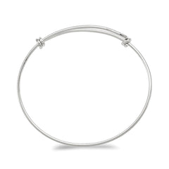 Sterling Silver 925 Women's Adjustable Polished Bangle by Sophia Jewelers