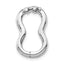 Sterling Silver Rhodium-plated 12.5mm x 20mm Shortener