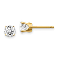 14K Gold Diamond Stud Earrings with 1.00ct I1 Clarity