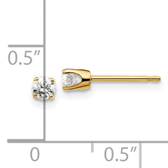 14K Gold Diamond Stud Earrings with Classic Elegance for Unisex