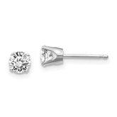 Sophia Jewelers 14K White Gold Round Diamond Stud Earrings Elegant I1 Clarity