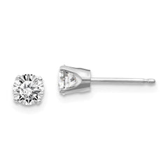Sophia Jewelers 14K White Gold Round Diamond Stud Earrings Elegant I1 Clarity