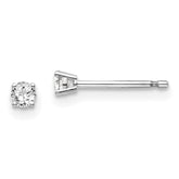 14kw .10ct I1 J-K Diamond Stud Push-on Post Earrings