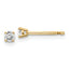 14y .15ct. I1 J-K Diamond Stud Push-on Post Earrings
