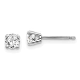 14kw .50ct I1 J-K Diamond Stud Push-on Post Earrings
