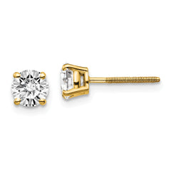 14K Yellow Gold Diamond Stud Earrings with 1.00ct VS Clarity