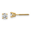 14K Yellow Gold Diamond Stud Earrings with Screw Back Sophisticated Elegance