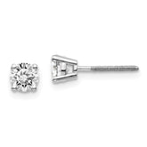 Sophia Jewelers 14K Gold Diamond Stud Earrings with Rhodium Elegance